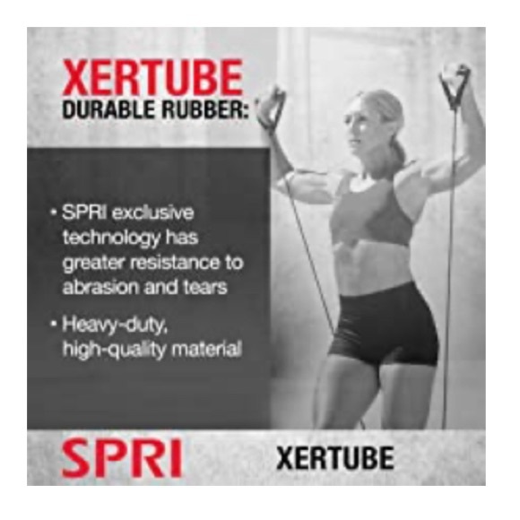 New SPRI Unisex Home GYM Workout Xertube Resistance Band Handles/Door Attachment - Picture 10 of 13